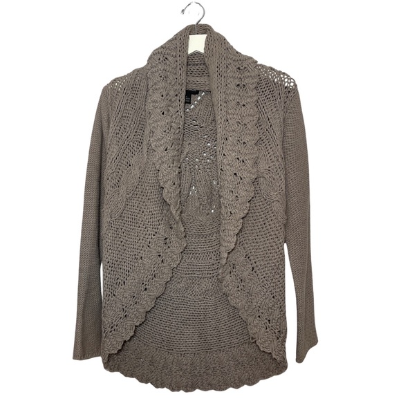 INC Brown Knit Open Cardigan Size S Petite - Picture 1 of 3